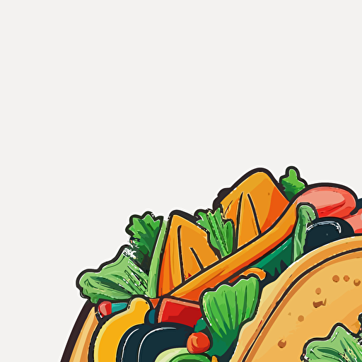 Tacos vector white background