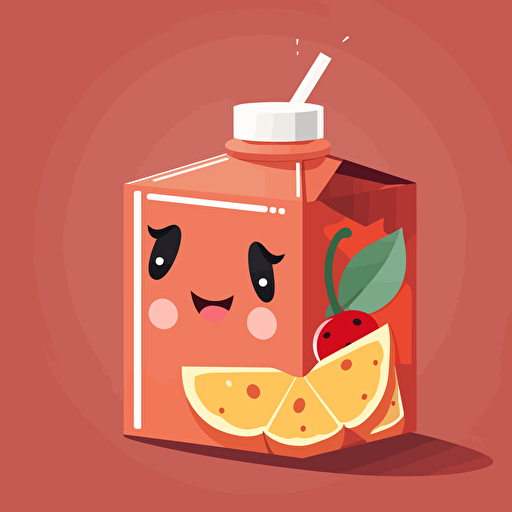 cartoon of a juice carton with a straw, vector, svg