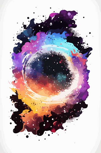 galaxy vector illustration colorful on white background