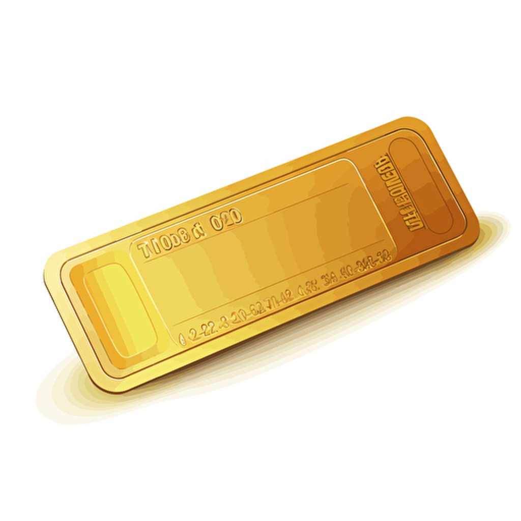 a blank golden ticket vector art, no text