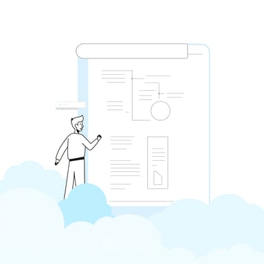 a person explaining a diagram