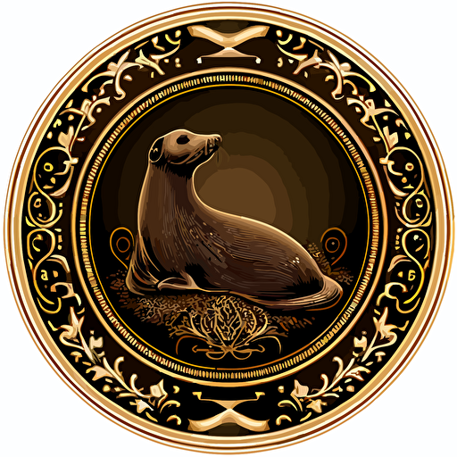 a vector of a notory seal