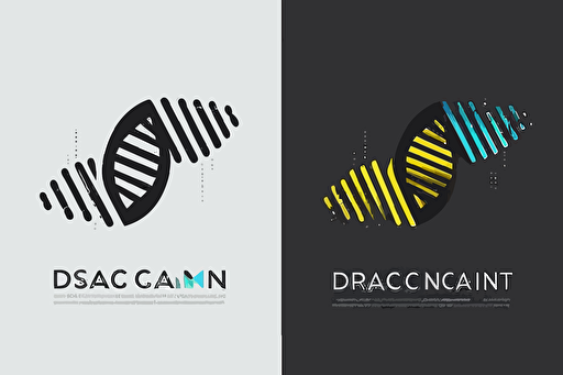 flat vector logo icon, "DNA", data-stream, corporate business logo template design, minimalist, modern logo, minimalism