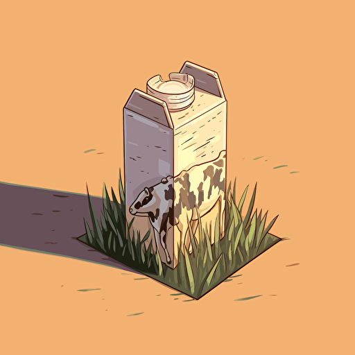 a carton of milk laying on the ground vector lofi