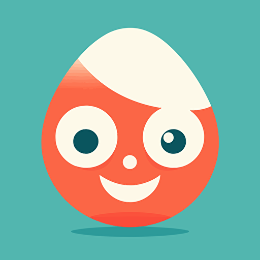 a logo for a kid's egg brand, Slogan is EggEggB, cute , simple, vector, by Paul Rand