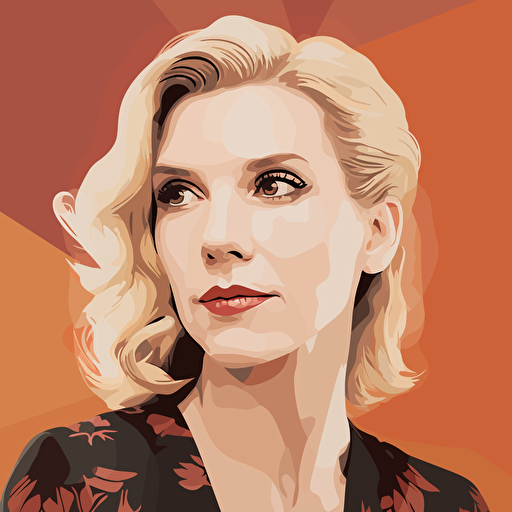 simple vector drawing of Rhea Seehorn