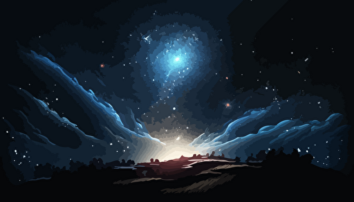 starfield, outer space, minimalistic, vector