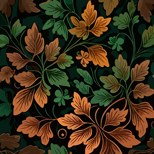 background design pattern extremely repetitive, leafs and flowers, wallpaper, vector