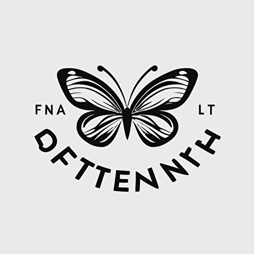 butterfly logo vector for my brand called EYE DENTIC, simple, clean, White background