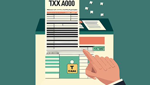 A vector illustration of Filing Tax Extension. No Text.
