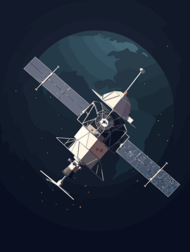 Satelite Vector, minimalistic,