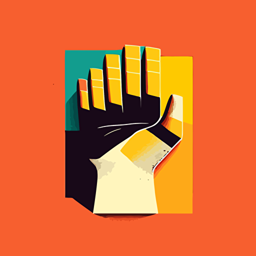 flat vector block colour hand illustration textured