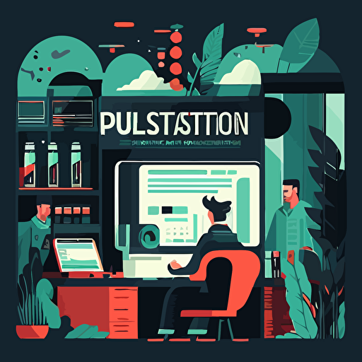 software company illustartion flat vector