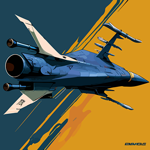 B1 Lancer with sonic boom, vector art