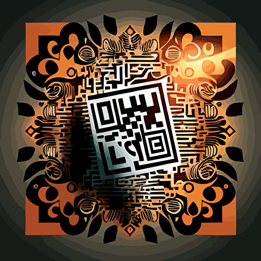 valid qr code, vector art