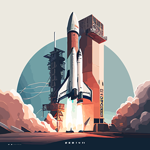 spacex starship launch vector art high quality