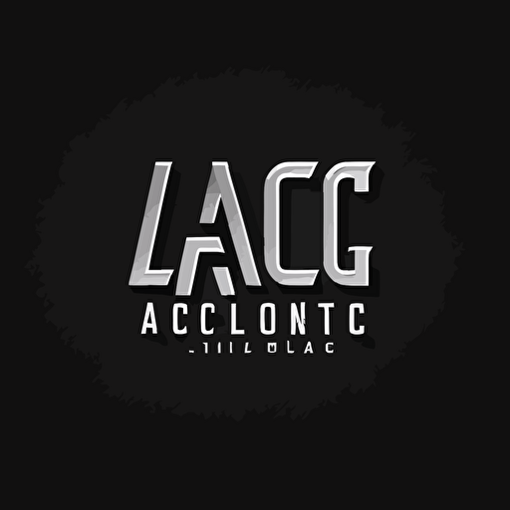 lettering logo with letters ALC, Construction company, Vector logo, minimalist style, no background