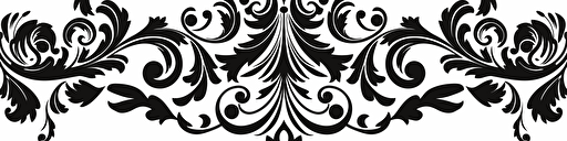 simple adobe illustrator vector of a decorative ornamental divider separator black on white