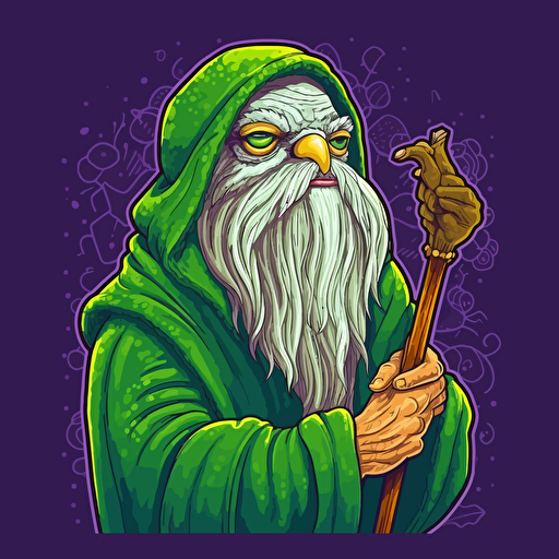 pepe the frog as Dumbledore design vector