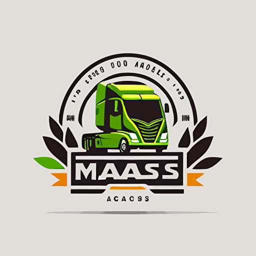 minimalistic vector logo design for MAAS LOGISTICS, it is a young fresh trucking company