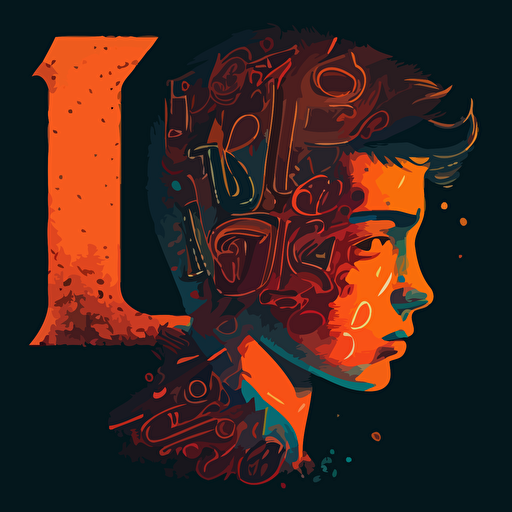 vector with the letters "J" for young people