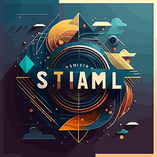 create a vector logo for my instagram account , blending "S" and "G" together into a single sybmol, with elements of weather patterns and a futuristic color palette to symbolize stability, professionalism, artisanal and futurism,