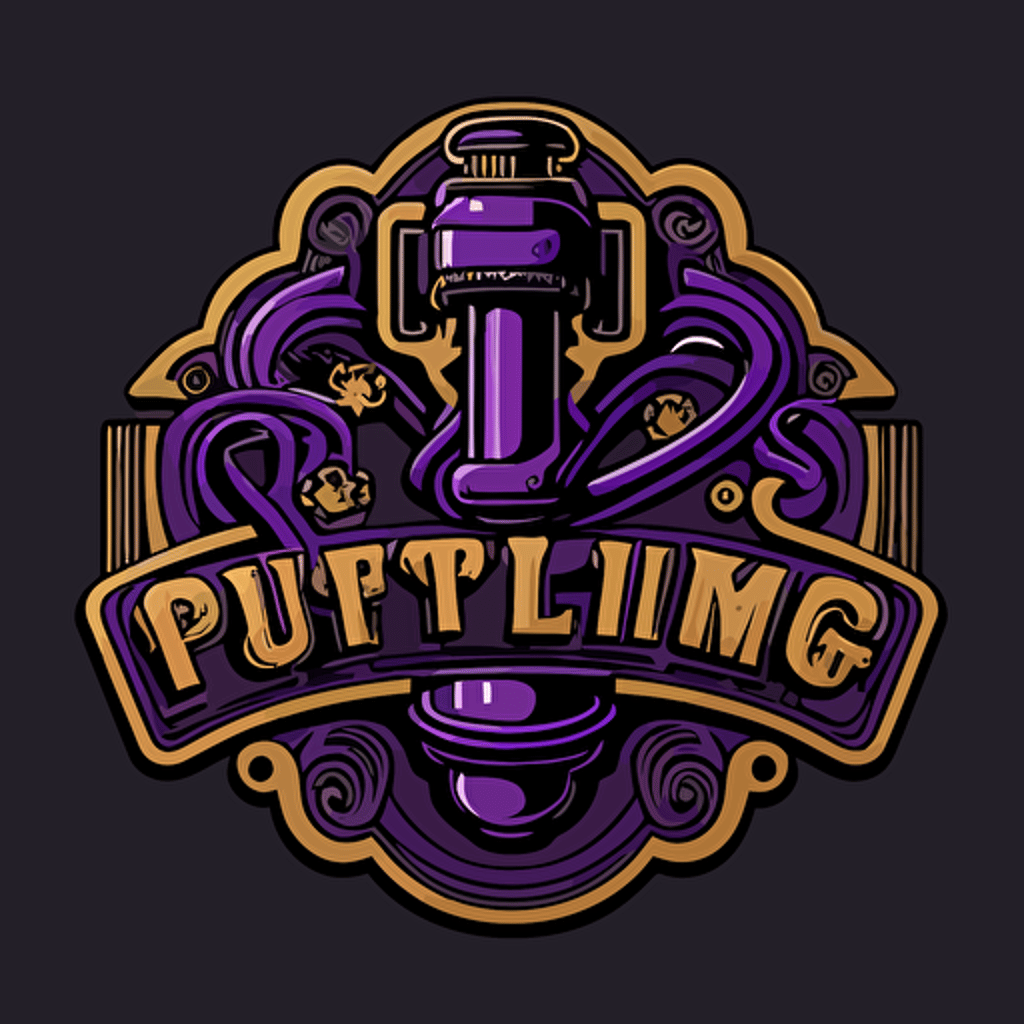 logo, plumbing, vector, outlie, violet, black