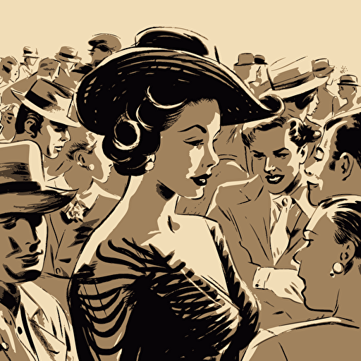 vector Kentucky derby 1940s