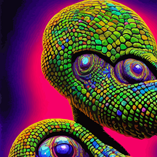 portrait alien cobblestone psychedelic neural tiki reptile god naoto hattori dan mumford android jones chris dyer deep bold colors galactic dmt entity depth field intricate beautiful painting billions details octane render portal 8 k detailed vector trending artstation cgisociety