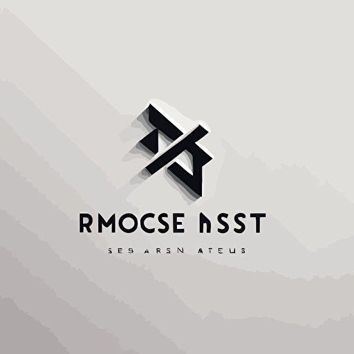 Logo minimaliste de la société MAD RUSH Properties, Connecting Elements Factory minimal logo, minimal, vectoriel, real estate