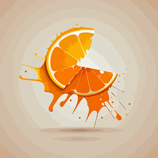 vector logo slice of orange simple artsy minimalistic