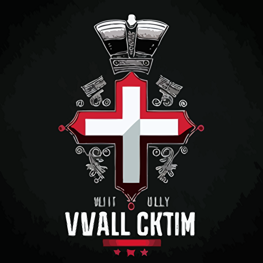 poland modern military cross, virtuti militari order, war, logo, vector, minimalistic, flat design