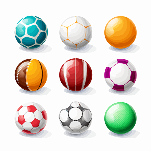 generic ball sports vector, white background