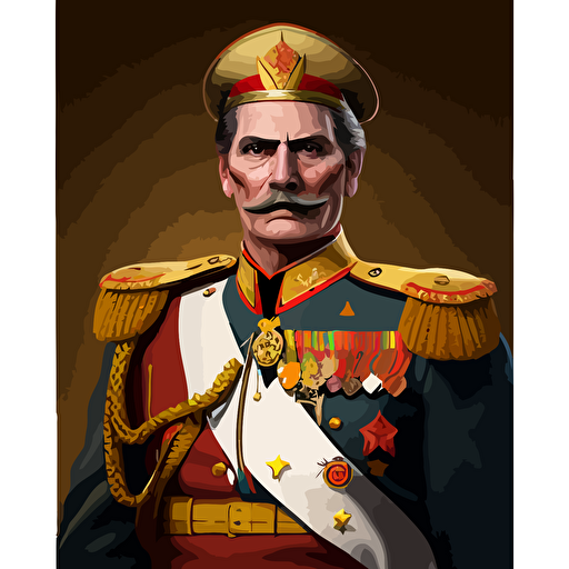 Ronald Mc Donald as a south american dictator vector image