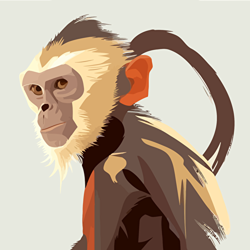capuchin monkey vector