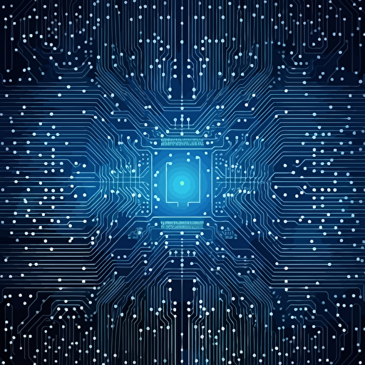 Quantum computer technologies concept. Futuristic blue circuit board background vector. Modern technology circuit board texture background design. Waves flow. Quantum explosion technology.