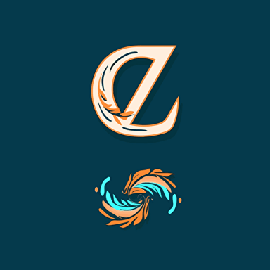 Simple vector letter logo, C and Z letters logo in illustrator, simple logo vector, illustrator letter logo, simple design for C and Z logo