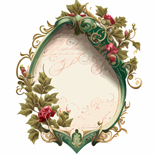 Victorian design Wedding LEtter frame, Vector