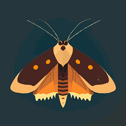 flat simple minimal basic vector shapes illustration of a Bogong Moth