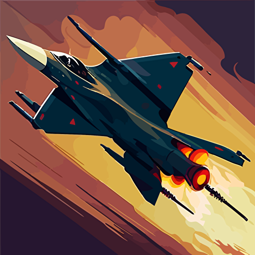 B1 Lancer with sonic boom, vector art