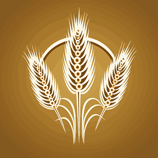 grain crops brand logo, brand name "WHITE HARVEST", memorable style, vector