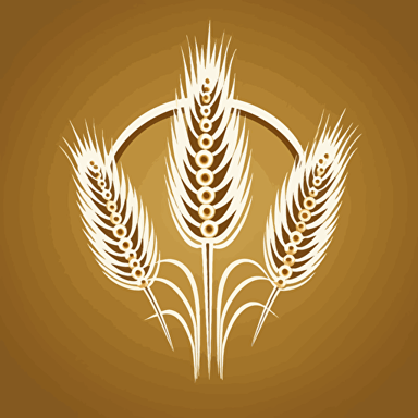 grain crops brand logo, brand name "WHITE HARVEST", memorable style, vector