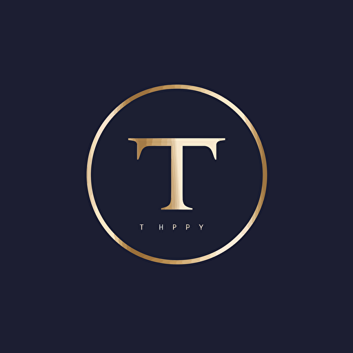 a simple, minimalistic, monogram, flat vector art logo for a business card company, should contain 2 letters "T", both letters clearly visible on the logo, dark blue color, black background