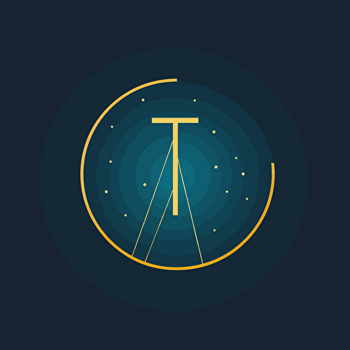 very simple basic no detail vector line drawing solid sleek and modern logo for TideLight using the initials "TL" combined creatively, representing both the ocean and LED technology, blue and golden yellow. keep it very simple