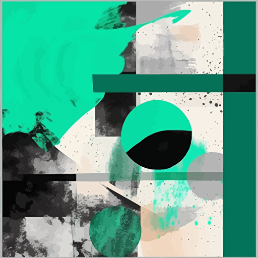 exce abstract, pop art, master piece, collage, modern art design, vector art, minimal style, green colors, incredible