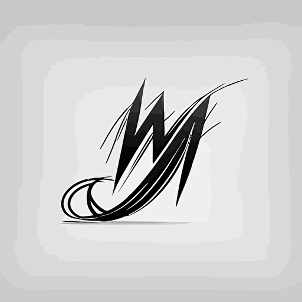 Design, logo, minimalist, vector, Letter M with swooshes style, 2D, clean simple, Jack Davis