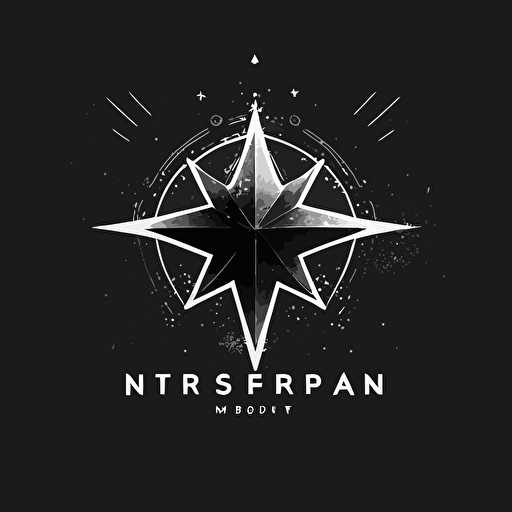 north star to freedom minimalist vector logo
