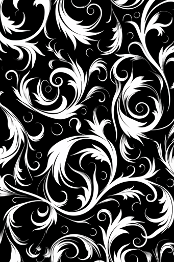 black and white artistic forging pattern, vector