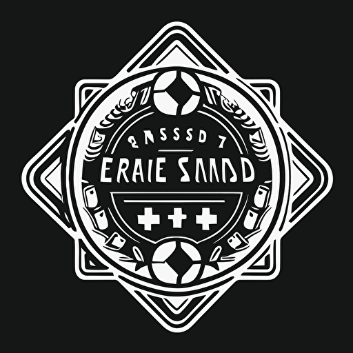 simple board game vector award logo, black and white