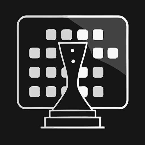award icon, board games, simple vector, black and white
